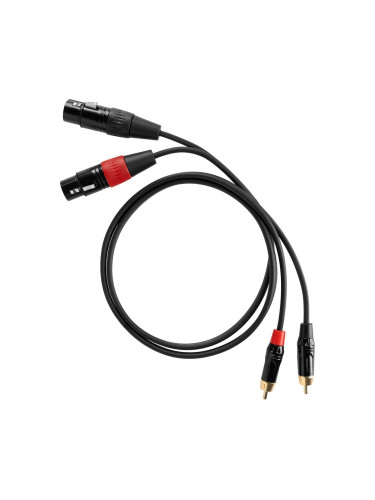 Кабел, KPO2930, 2xCANON/f-2xRCA/m, 1m