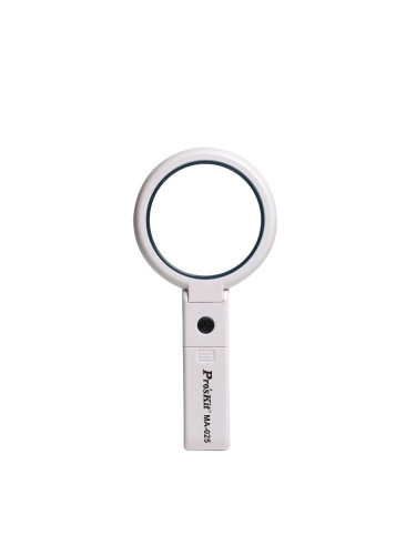 Сгъваема лупа 2 в 1, LED подсветка, MA-025, Pro's Kit