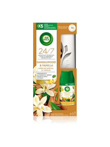 Air Wick Freshmatic Sandalwood & Vanilla автоматичен освежител за въздух с пълнител 250 мл.