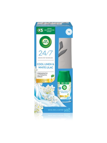 Air Wick Freshmatic Cool Linen & White Lilac автоматичен освежител за въздух с пълнител 250 мл.