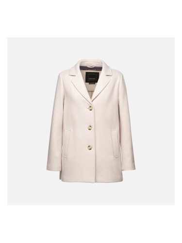 Cream Women's Coat Geox Doralea - Women's