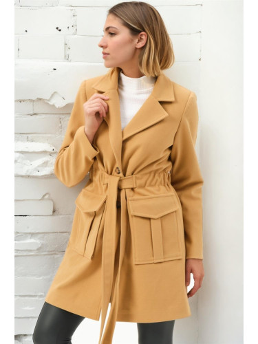 Z9778 DEWBERRY WOMEN'S COAT-CAMEL