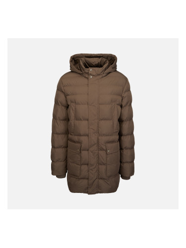 Men's Brown Quilted Jacket Geox Leitan - Mens