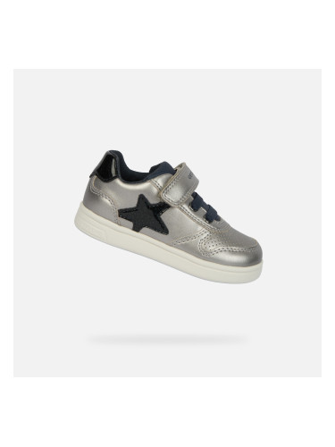 Silver Girls Geox Djrock Sneakers - Girls
