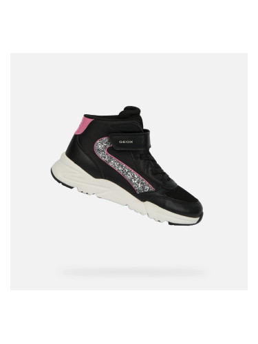 Black Girls Geox Loftus Sneakers - Girls