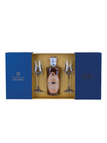 Подаръчна кутия Примо Пиано Сотерн с 2 чаши Сибона