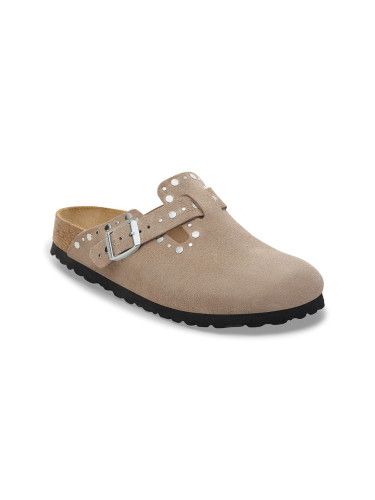 Birkenstock Boston Rivet Suede Leather Regular Fit Unisex - Сандали Birkenstock - Сив - 1030437-8 - Size: 8