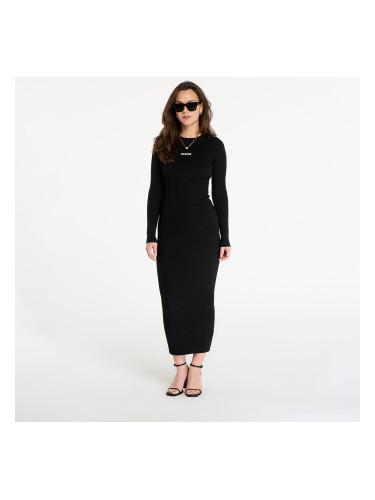 Облекло GUESS Flaminia Ls Cn Ribbed Dress Sw Black S