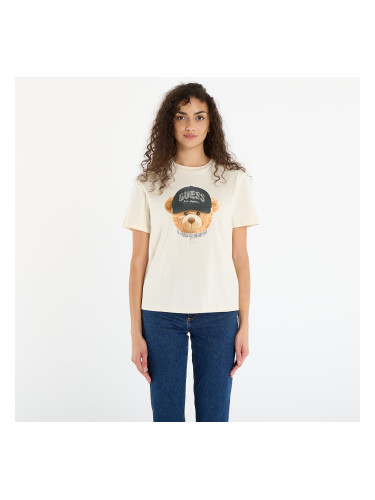 Тениска GUESS Teddy Bear Hat Ss T-Shirt Beige M