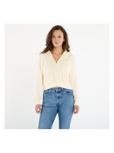 Пуловер Guess Flaminia Ribbed Hoodie Zipped Cream XS