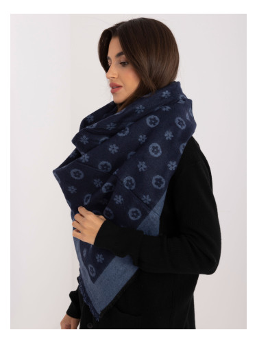 Dark blue women's wool scarf