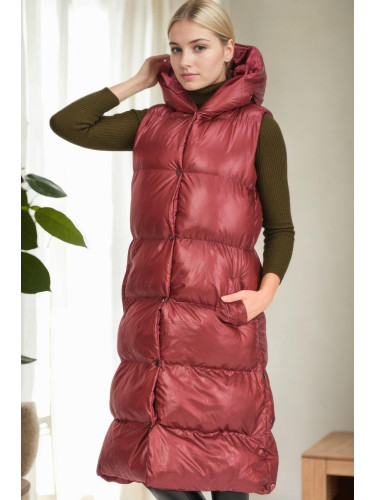 Z9734 DEWBERRY XEXESE WOMEN'S VEST-BURGUNDY