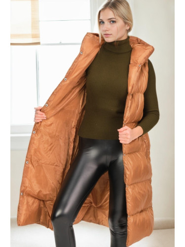 Z9734 DEWBERRY XEXESE WOMEN'S VEST-CAMEL