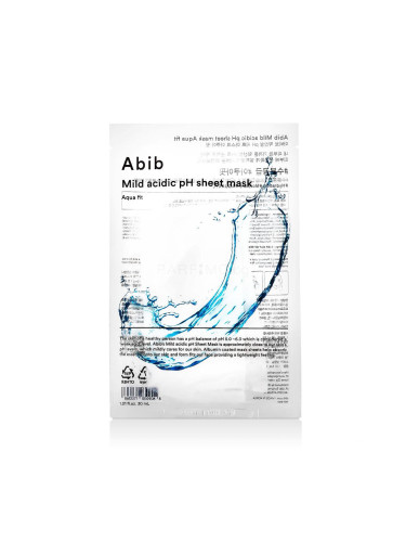 Abib Mild Acidic pH Sheet Mask Aqua Fit Маска за лице 30 ml