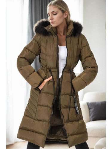 Z9758 DEWBERRY WOMEN'S COAT-KHAKI