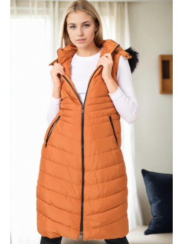 Z9752 DEWBERRY WOMEN'S VEST-TAN