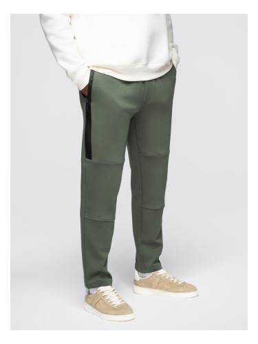 Мъжки спортни панталони Ombre - тъмно маслиненозелени