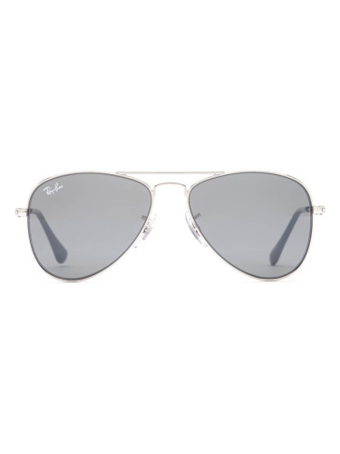 Ray-Ban Junior Aviator RJ9506S 212/6G - pilot слънчеви очила, детски, сребърни, огледални