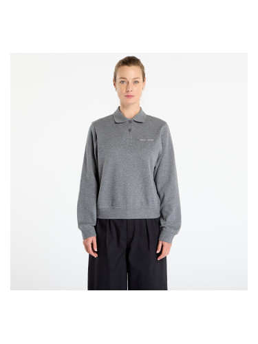 Тениска Samsøe Samsøe Sadory Ls Polo Mid Grey Mel. XS