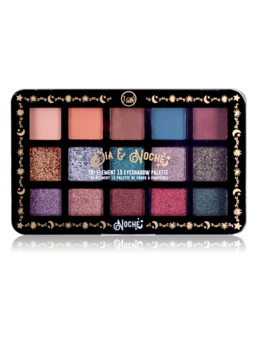 J.Cat Beauty Dia & Noche палитра сенки за очи цвят 102 Noche 16 гр.