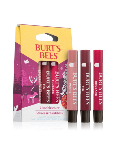 Burt’s Bees Festive Kissable Color комплект гланц за устни