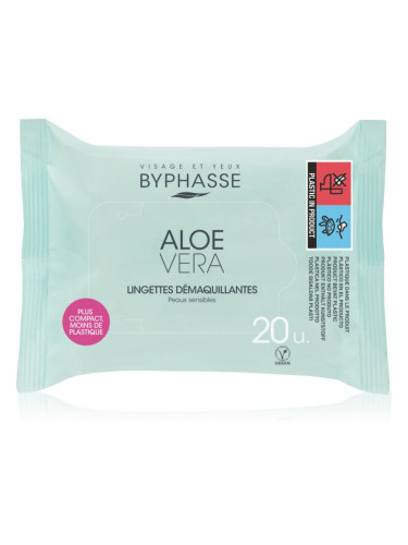 BYPHASSE Aloe Vera кърпички за почистване на грим 20 бр.
