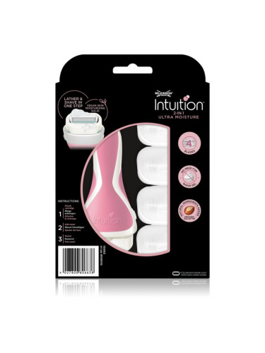 Wilkinson Sword Intuition 2in1 Ultra Moisture Razor самобръсначка + резервни остриета 5 бр