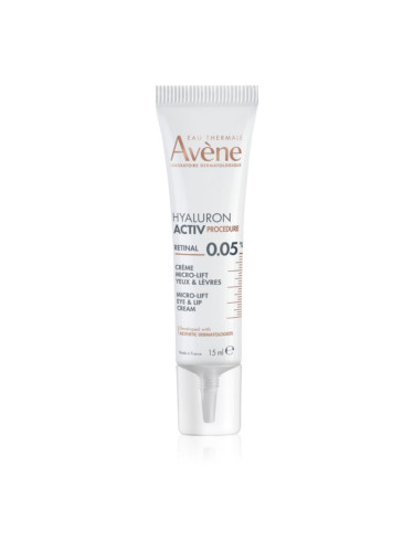 Avène Hyaluron Activ Procedure Micro-Lift Eye & Lip Cream 0.05% Retinal лифтинг крем с ретинал 15 мл.
