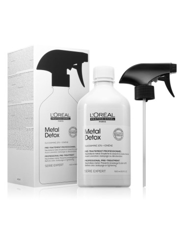 L’Oréal Professionnel Serie Expert Metal Detox подготвящ спрей неутрализиращ кафеникавите оттенъци 10% Glicoamine 500 мл.