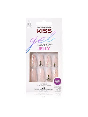 KISS Gel Fantasy Jelly Изкуствени нокти Jelly Juice 28 бр.
