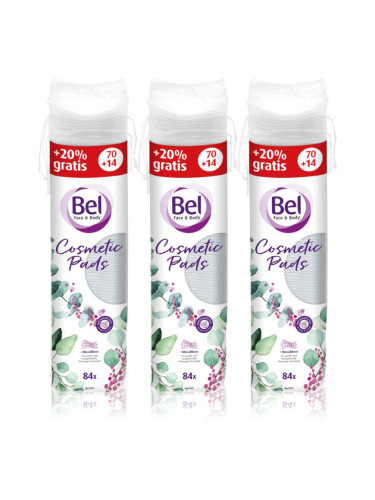 Bel Face & Body тампони за почистване на грим изгодна опаковка 3x84 бр.