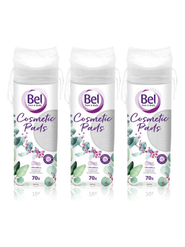 Bel Face & Body тампони за почистване на грим изгодна опаковка 3x70 бр.