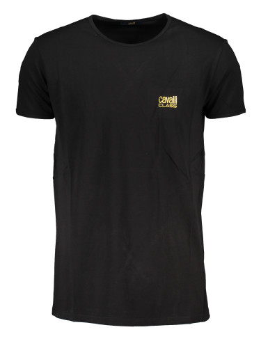 CAVALLI CLASS MEN'S SHORT SLEEVE T-SHIRT BLACK
