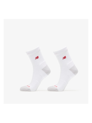 New Balance Active Premium Crew Quarter 2-Pack White L