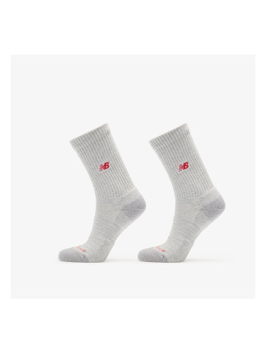 New Balance Active Premium Crew Socks 2-Pack Athletic Grey L