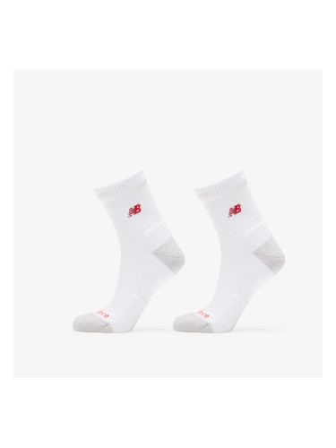 Чорапи New Balance Active Premium Crew Quarter 2-Pack White L
