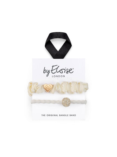 By Eloise London Set Elegant Ivory Ластик за коса за жени 1 бр
