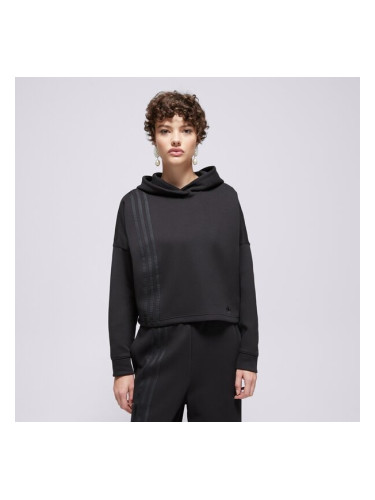 Adidas Суитчър С Качулка 3 Stripes Hoody дамски Дрехи Суичъри JX2701 Черен