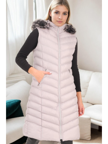 Z9684 DEWBERRY WOMEN'S VEST-LIGHT GREY