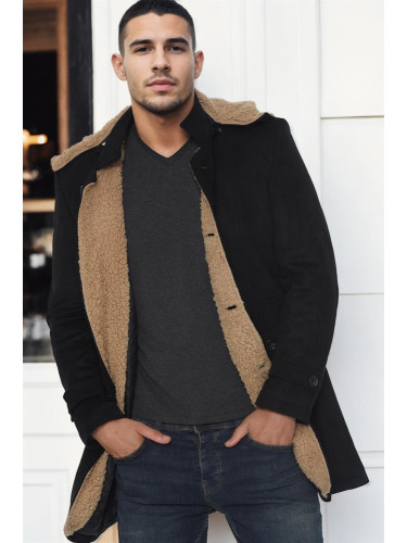 PLT9399 DEWBERRY SUEDE MEN'S COAT-BLACK