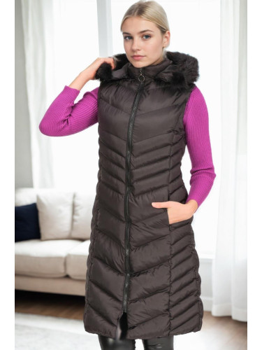 Z9725 DEWBERRY WOMEN'S VEST-BLACK