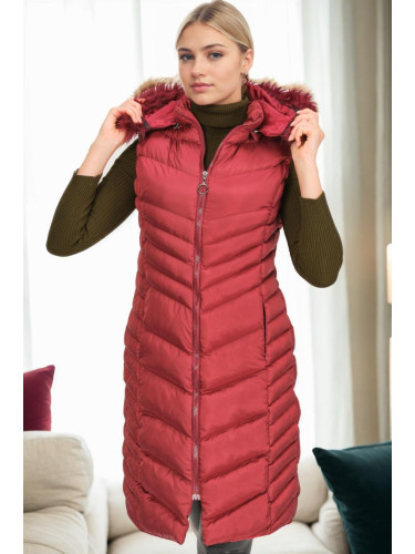 Z9725 DEWBERRY WOMEN'S VEST-BURGUNDY