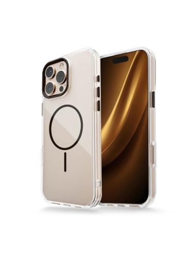 Силиконов кейс bSmart Clear Thin Magsafe, За iPhone 17 Air (6.9), Черен