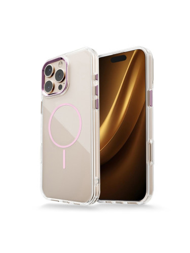 Силиконов кейс bSmart Clear Thin Magsafe, За iPhone 17 Air (6.9), Розов