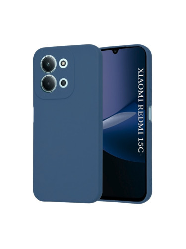 Силиконов кейс iPaky матиран, За Xiaomi Redmi 15C, Тъмносин