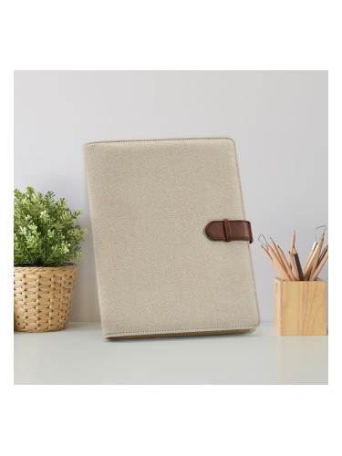 Папка Eliot A4 от рециклиран памук с тефтер