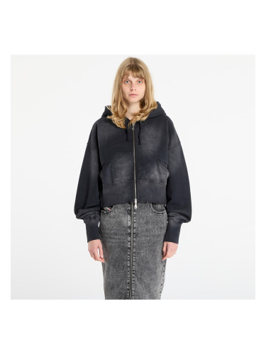 Суитшърт Dime Cropped Zip Hoodie UNISEX Black Washed L