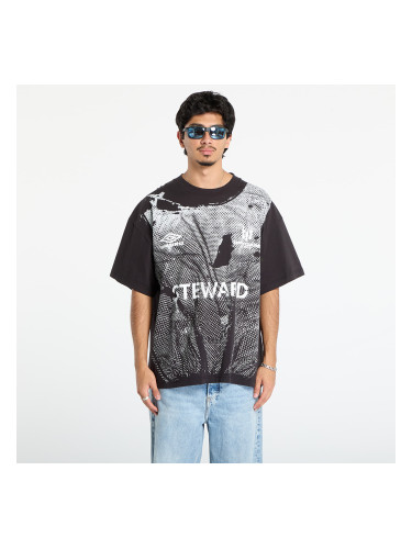 Тениска Umbro Steward Vest T-Shirt Washed Black L