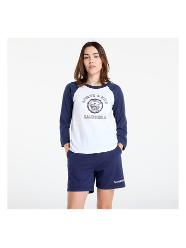 Тениска Sporty & Rich California Emblem Soft Baseball Tee White/ Dark Navy L