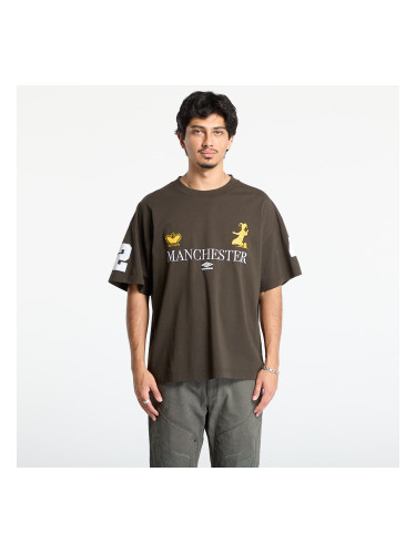 Тениска Umbro Manc T-Shirt Dark Olive L